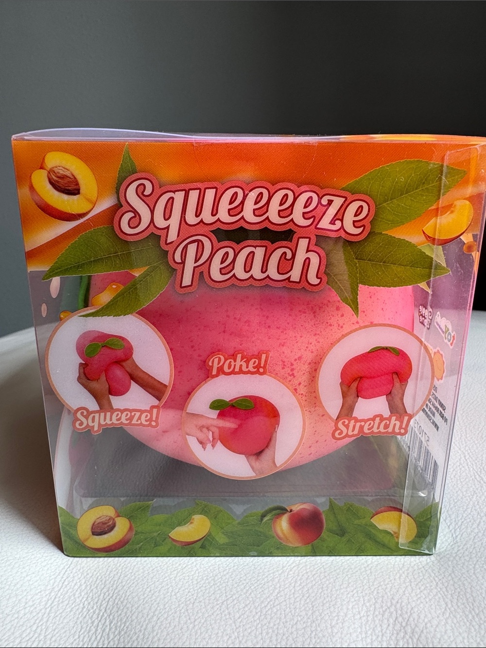 SHIPS TODAY! Peach Sunny Days Squeezy Squishy Fidget Fruit Toy TikTok Viral New - Picture 3 of 8